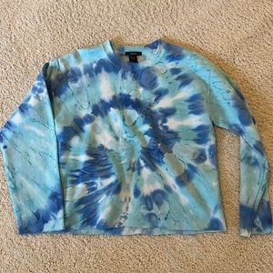 blue tie dye sweatshirt